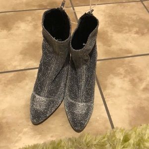 Nine West silver booties